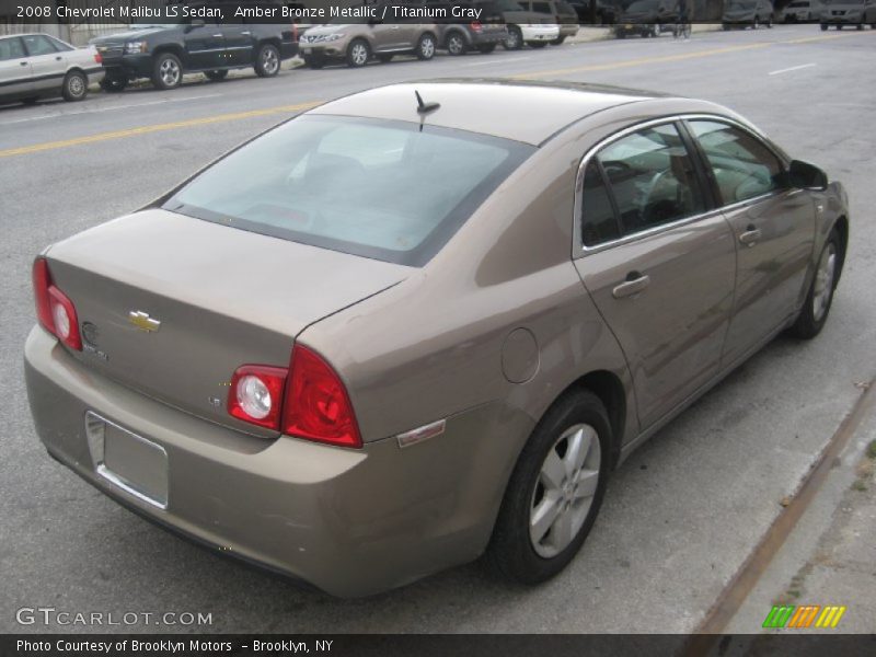 Amber Bronze Metallic / Titanium Gray 2008 Chevrolet Malibu LS Sedan