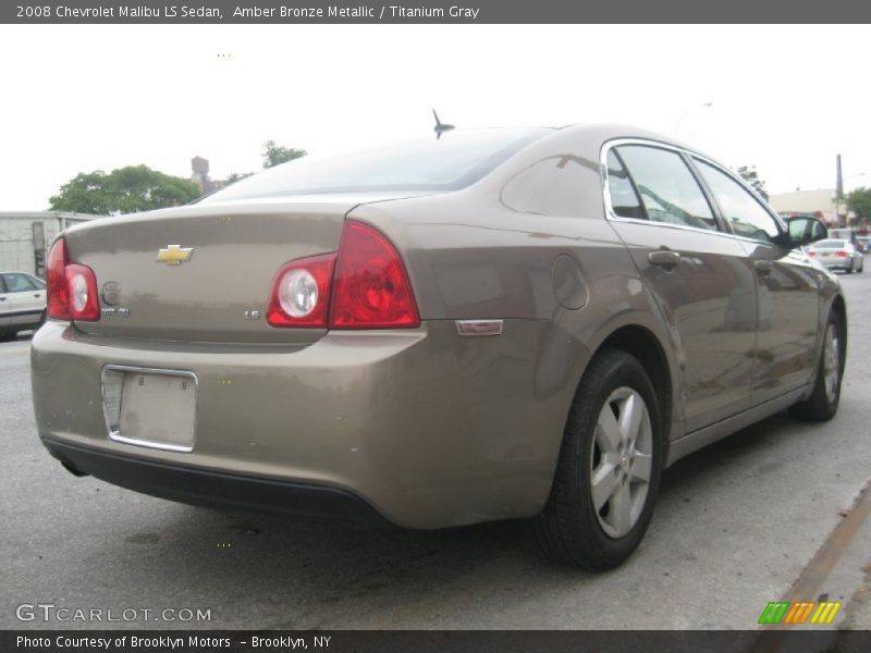 Amber Bronze Metallic / Titanium Gray 2008 Chevrolet Malibu LS Sedan