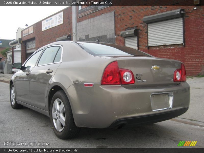 Amber Bronze Metallic / Titanium Gray 2008 Chevrolet Malibu LS Sedan