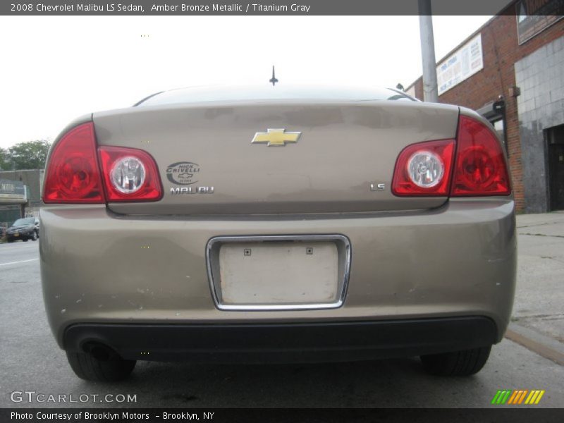 Amber Bronze Metallic / Titanium Gray 2008 Chevrolet Malibu LS Sedan