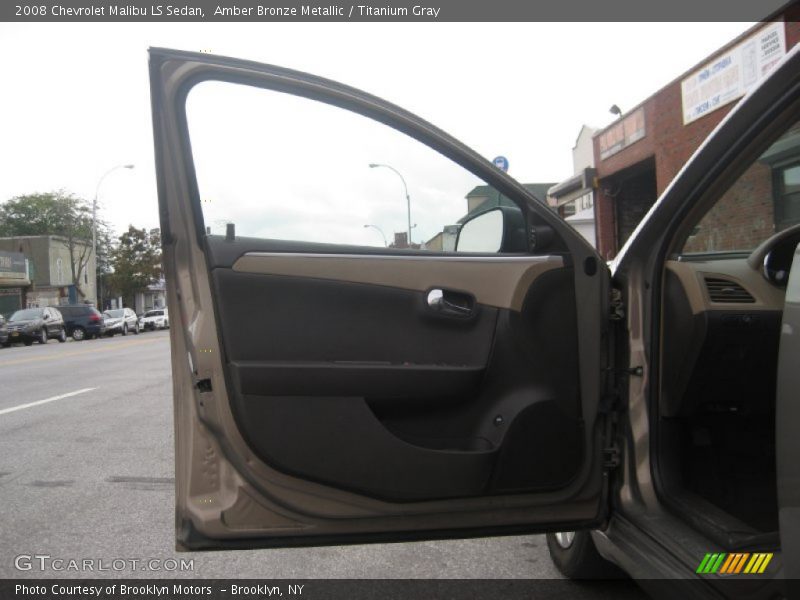 Amber Bronze Metallic / Titanium Gray 2008 Chevrolet Malibu LS Sedan