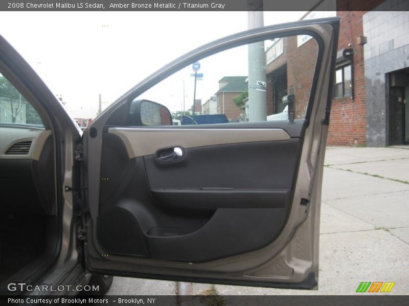 Amber Bronze Metallic / Titanium Gray 2008 Chevrolet Malibu LS Sedan