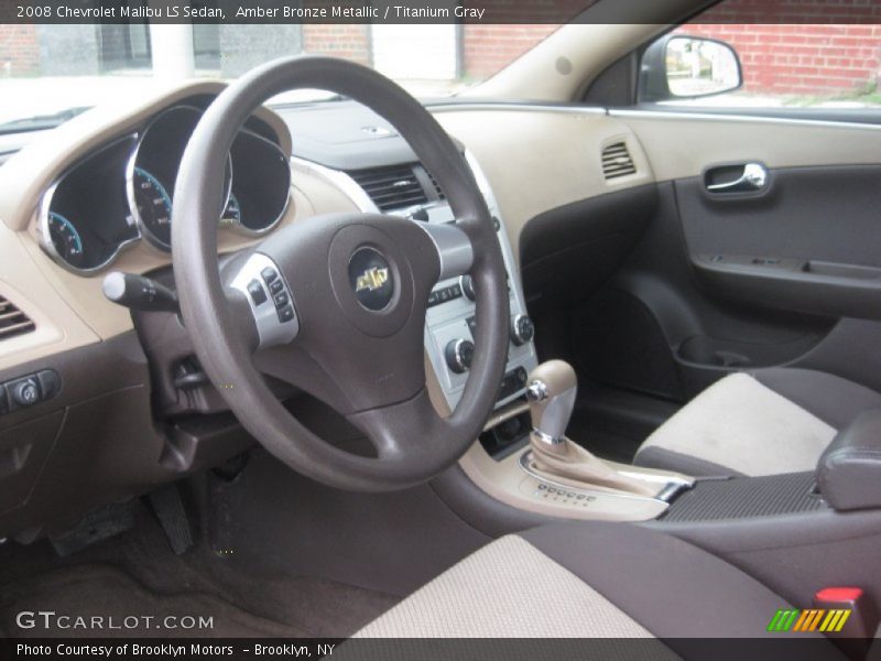Amber Bronze Metallic / Titanium Gray 2008 Chevrolet Malibu LS Sedan