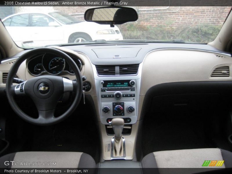 Amber Bronze Metallic / Titanium Gray 2008 Chevrolet Malibu LS Sedan