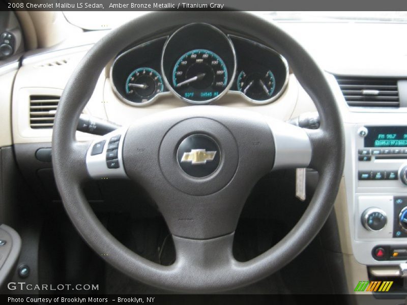 Amber Bronze Metallic / Titanium Gray 2008 Chevrolet Malibu LS Sedan