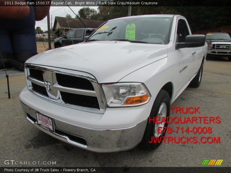 Bright White / Dark Slate Gray/Medium Graystone 2011 Dodge Ram 1500 ST Regular Cab