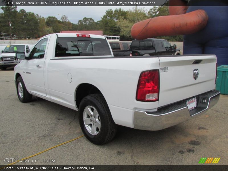 Bright White / Dark Slate Gray/Medium Graystone 2011 Dodge Ram 1500 ST Regular Cab