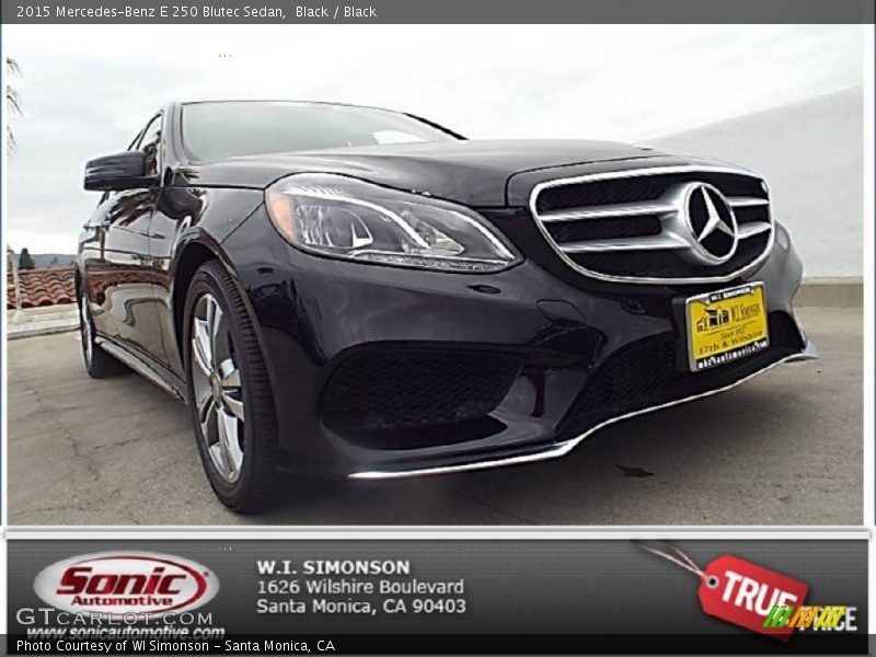 Black / Black 2015 Mercedes-Benz E 250 Blutec Sedan