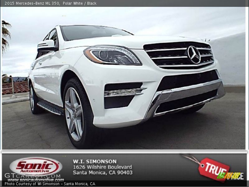 Polar White / Black 2015 Mercedes-Benz ML 350