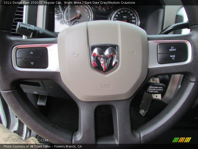 Bright White / Dark Slate Gray/Medium Graystone 2011 Dodge Ram 1500 ST Regular Cab