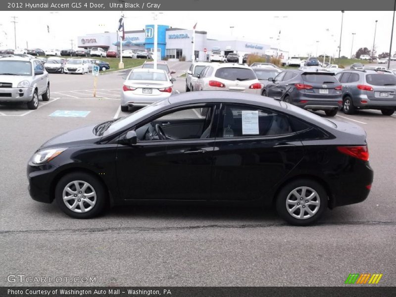 Ultra Black / Gray 2012 Hyundai Accent GLS 4 Door