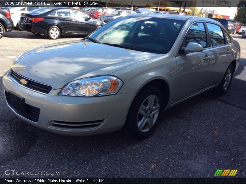 Gold Mist Metallic / Gray 2008 Chevrolet Impala LS