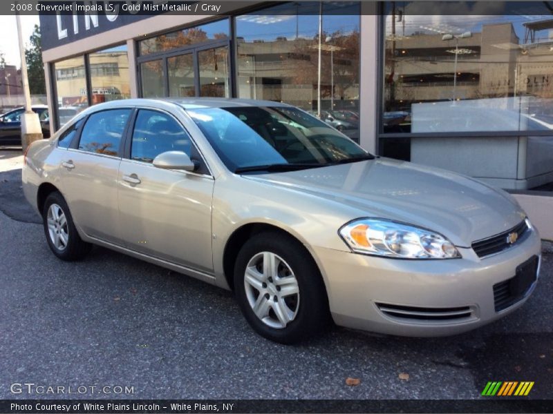 Gold Mist Metallic / Gray 2008 Chevrolet Impala LS