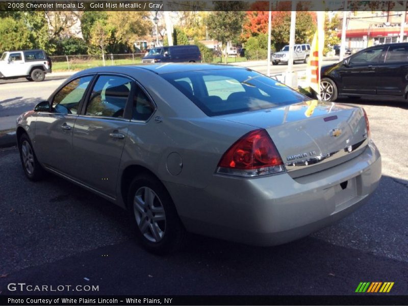 Gold Mist Metallic / Gray 2008 Chevrolet Impala LS