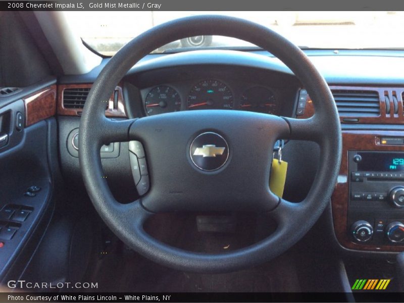Gold Mist Metallic / Gray 2008 Chevrolet Impala LS