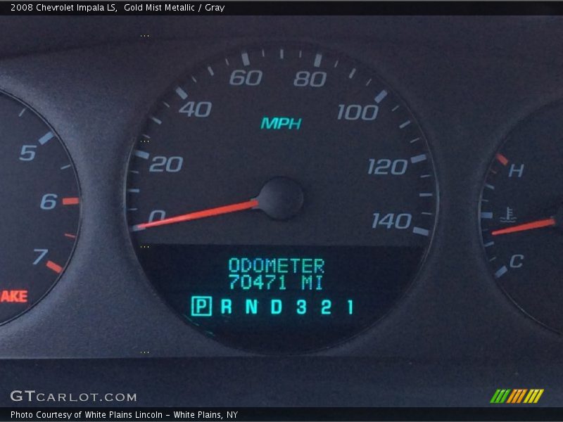 Gold Mist Metallic / Gray 2008 Chevrolet Impala LS