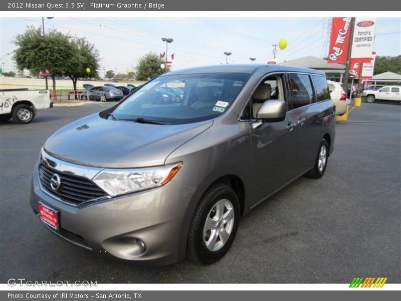 Platinum Graphite / Beige 2012 Nissan Quest 3.5 SV