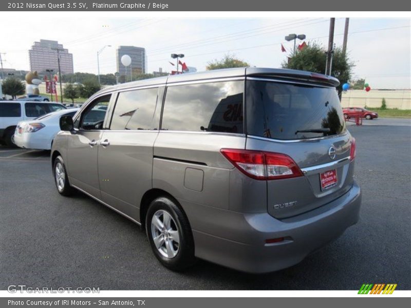 Platinum Graphite / Beige 2012 Nissan Quest 3.5 SV