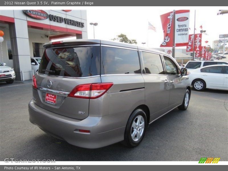 Platinum Graphite / Beige 2012 Nissan Quest 3.5 SV