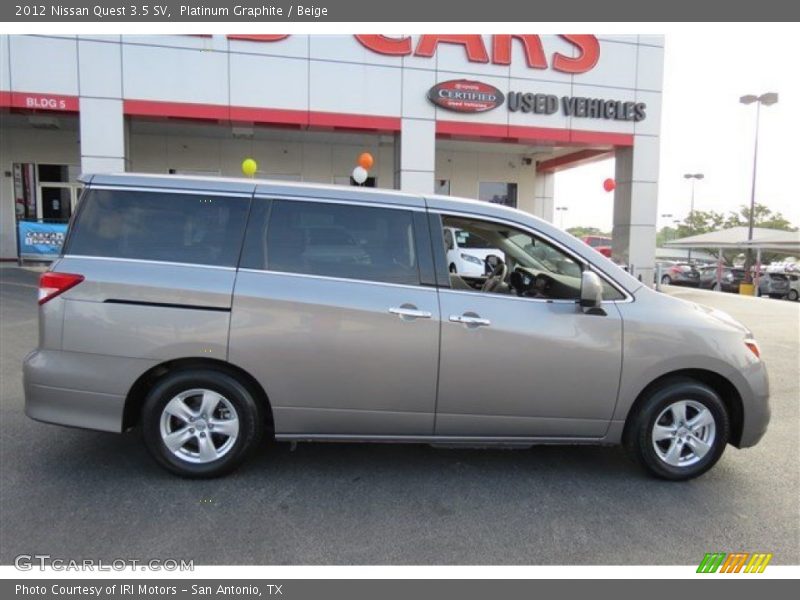 Platinum Graphite / Beige 2012 Nissan Quest 3.5 SV