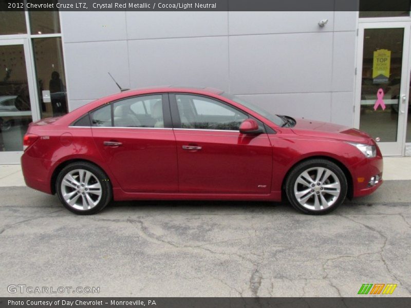 Crystal Red Metallic / Cocoa/Light Neutral 2012 Chevrolet Cruze LTZ