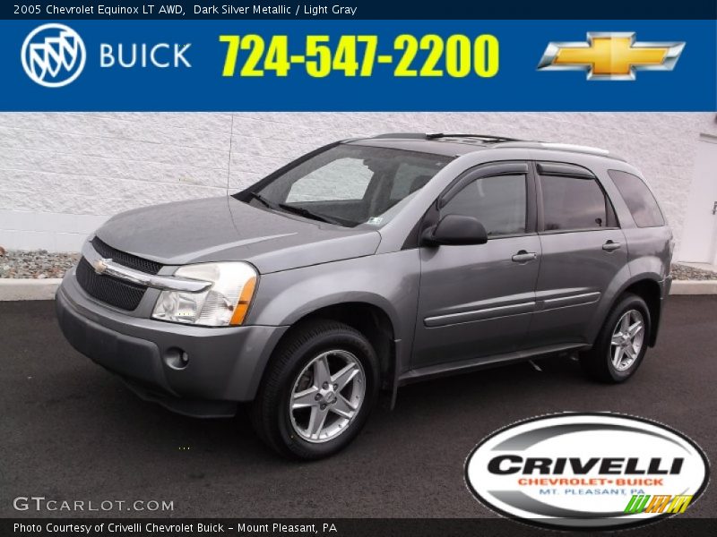 Dark Silver Metallic / Light Gray 2005 Chevrolet Equinox LT AWD
