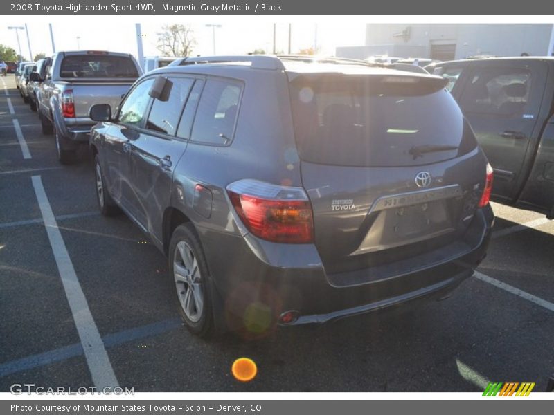 Magnetic Gray Metallic / Black 2008 Toyota Highlander Sport 4WD