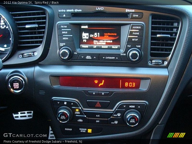 Spicy Red / Black 2012 Kia Optima SX