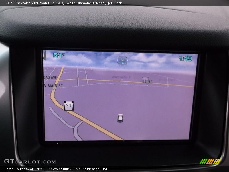White Diamond Tricoat / Jet Black 2015 Chevrolet Suburban LTZ 4WD