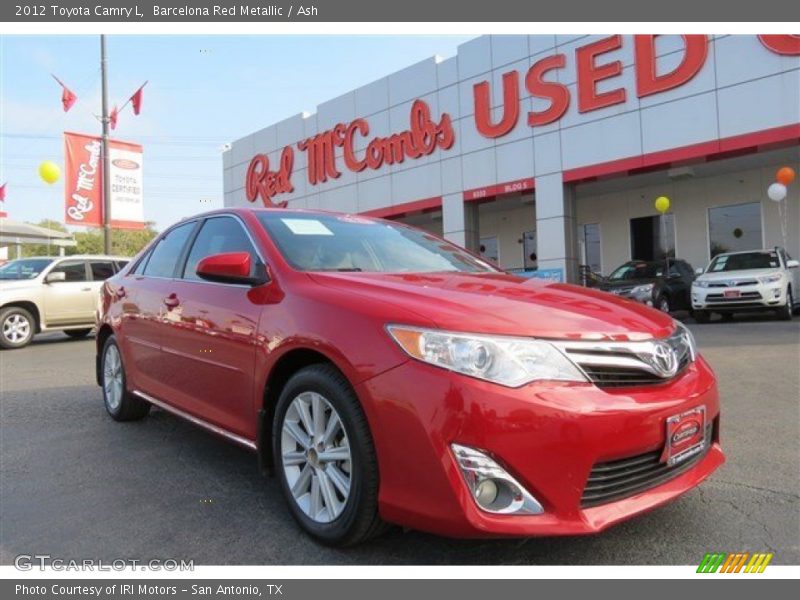 Barcelona Red Metallic / Ash 2012 Toyota Camry L