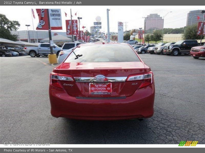 Barcelona Red Metallic / Ash 2012 Toyota Camry L