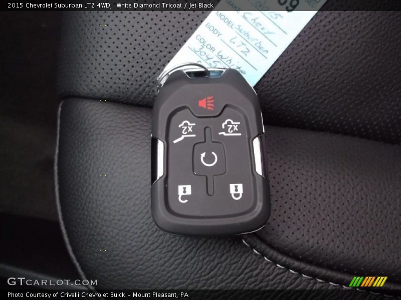 White Diamond Tricoat / Jet Black 2015 Chevrolet Suburban LTZ 4WD