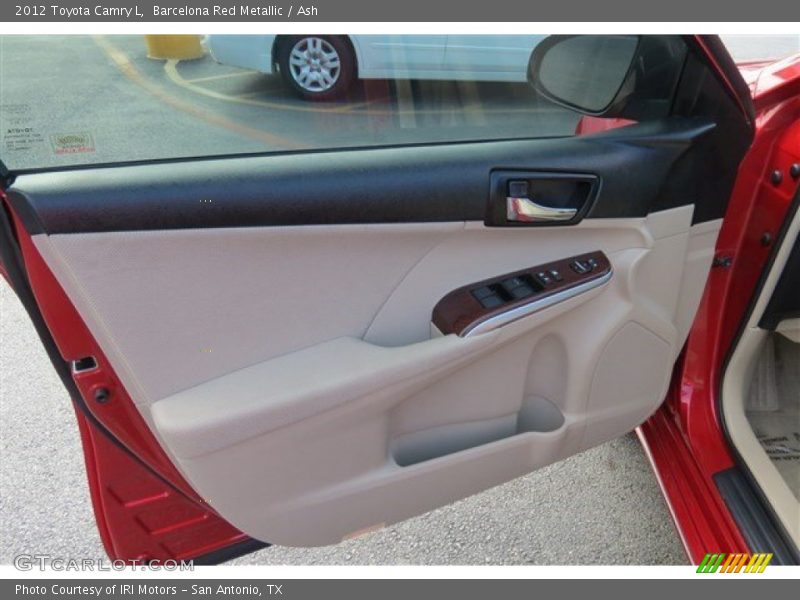 Barcelona Red Metallic / Ash 2012 Toyota Camry L