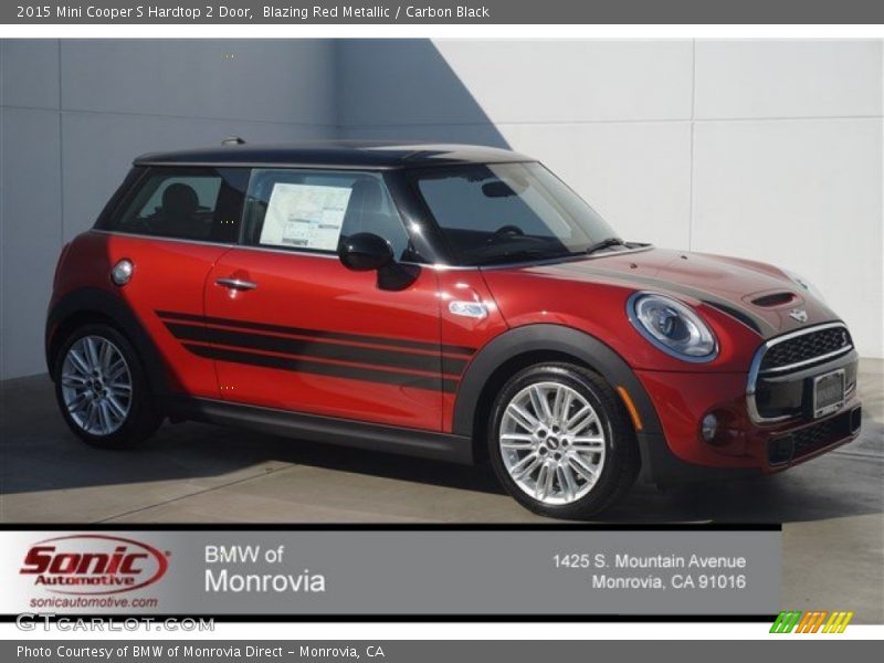 Blazing Red Metallic / Carbon Black 2015 Mini Cooper S Hardtop 2 Door