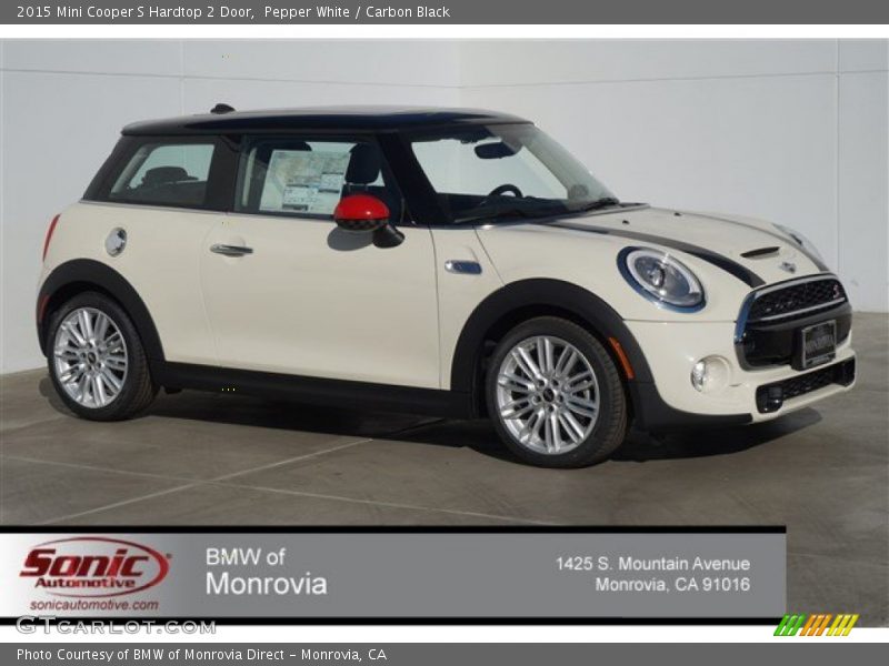 Pepper White / Carbon Black 2015 Mini Cooper S Hardtop 2 Door