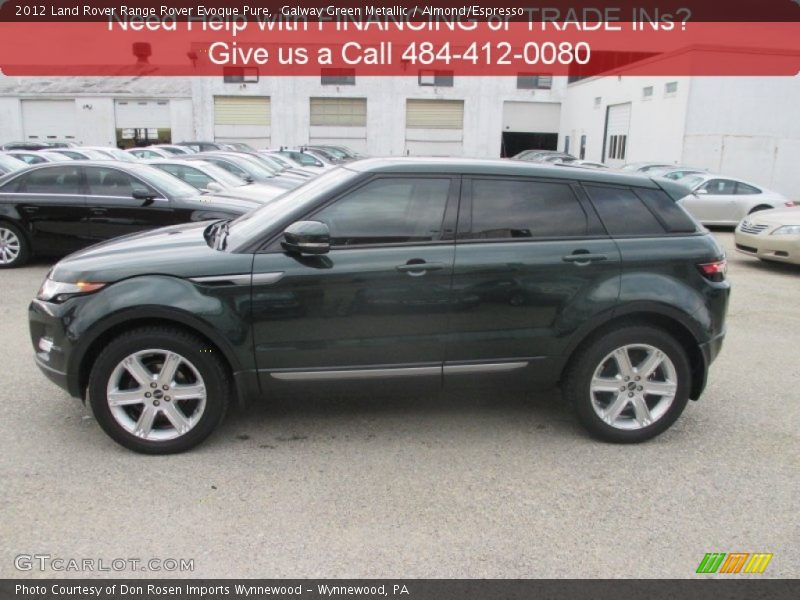 Galway Green Metallic / Almond/Espresso 2012 Land Rover Range Rover Evoque Pure