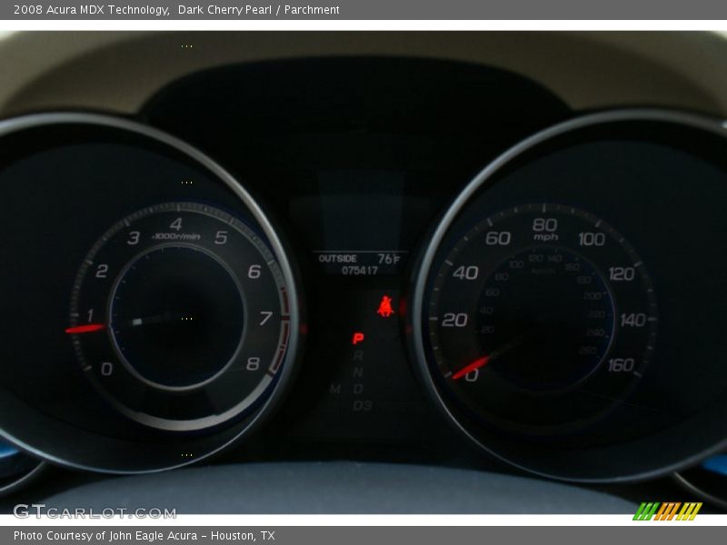 Dark Cherry Pearl / Parchment 2008 Acura MDX Technology