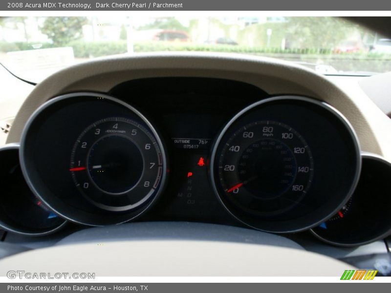 Dark Cherry Pearl / Parchment 2008 Acura MDX Technology