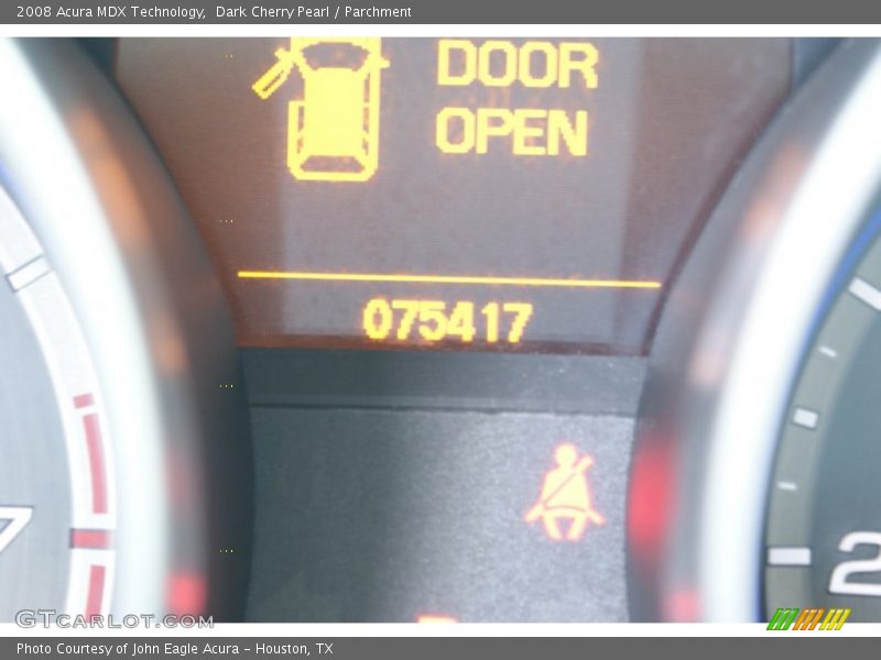 Dark Cherry Pearl / Parchment 2008 Acura MDX Technology