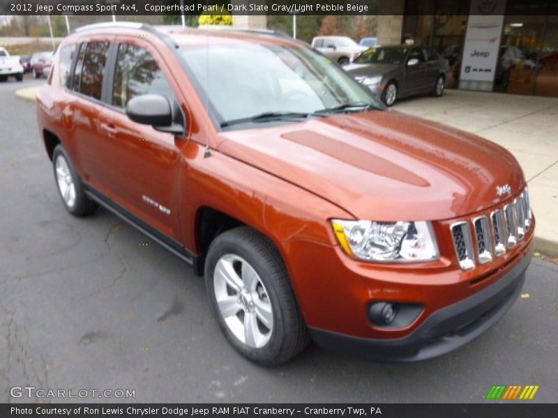 Copperhead Pearl / Dark Slate Gray/Light Pebble Beige 2012 Jeep Compass Sport 4x4