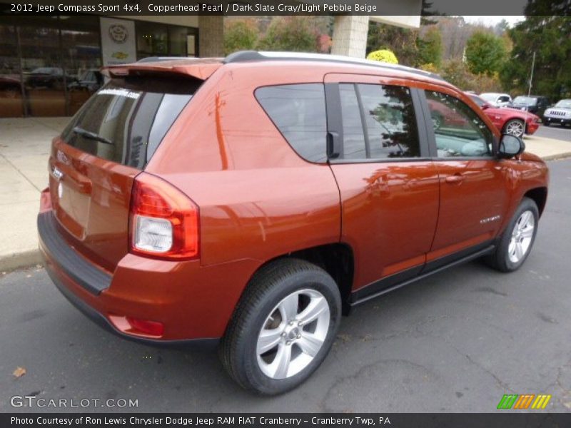 Copperhead Pearl / Dark Slate Gray/Light Pebble Beige 2012 Jeep Compass Sport 4x4