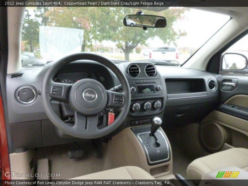 Copperhead Pearl / Dark Slate Gray/Light Pebble Beige 2012 Jeep Compass Sport 4x4