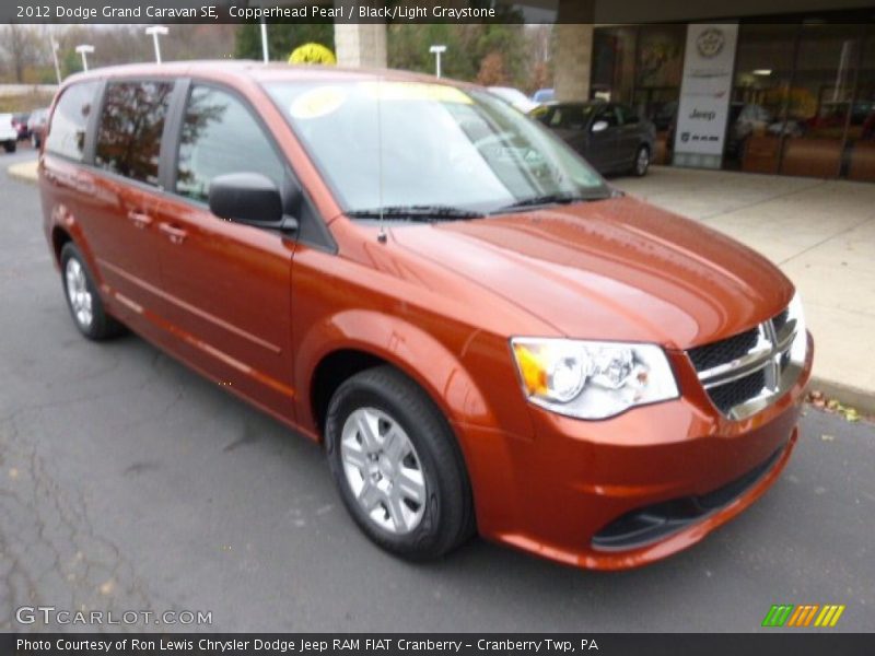 Copperhead Pearl / Black/Light Graystone 2012 Dodge Grand Caravan SE