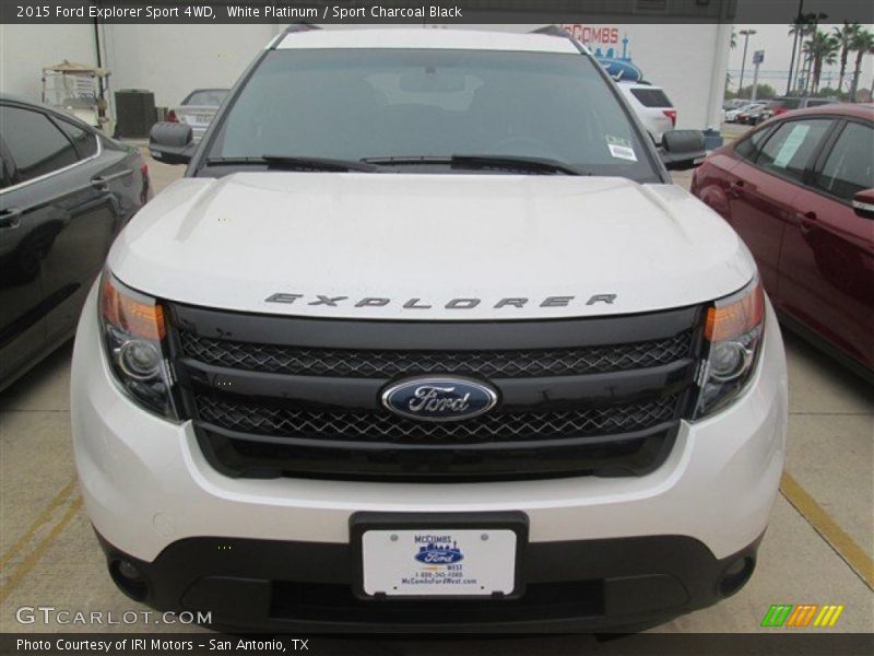 White Platinum / Sport Charcoal Black 2015 Ford Explorer Sport 4WD