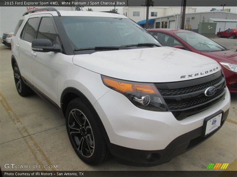 White Platinum / Sport Charcoal Black 2015 Ford Explorer Sport 4WD