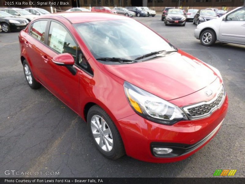 Signal Red / Black 2015 Kia Rio EX