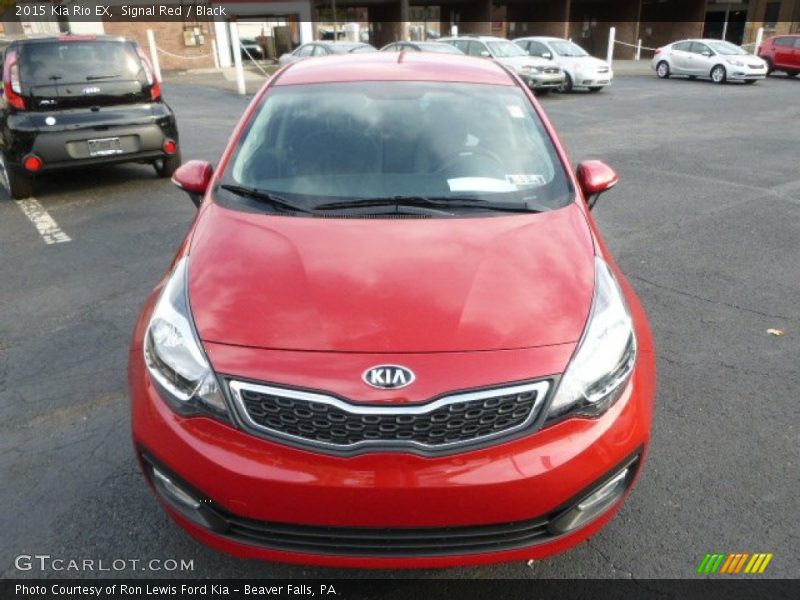 Signal Red / Black 2015 Kia Rio EX