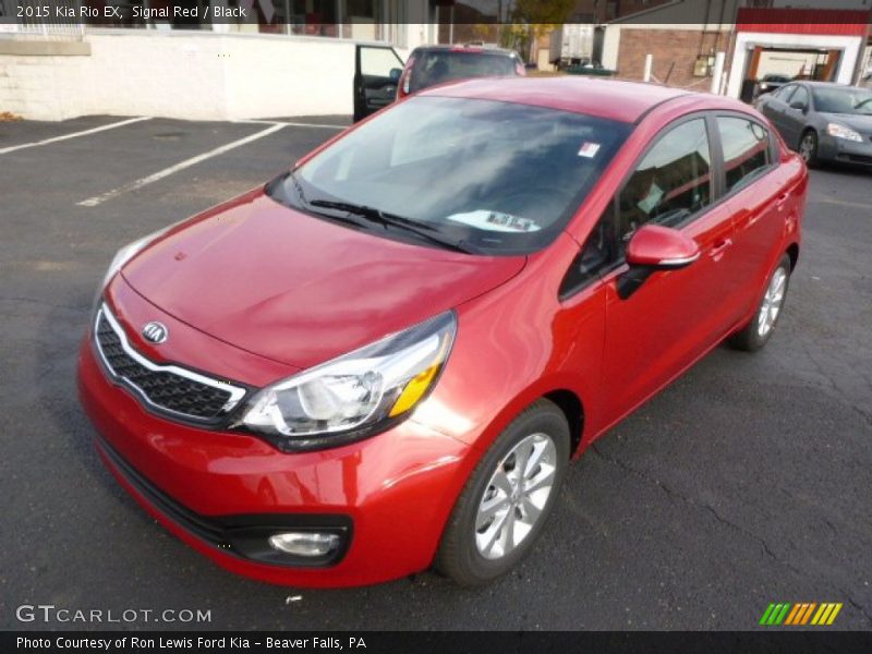 Signal Red / Black 2015 Kia Rio EX