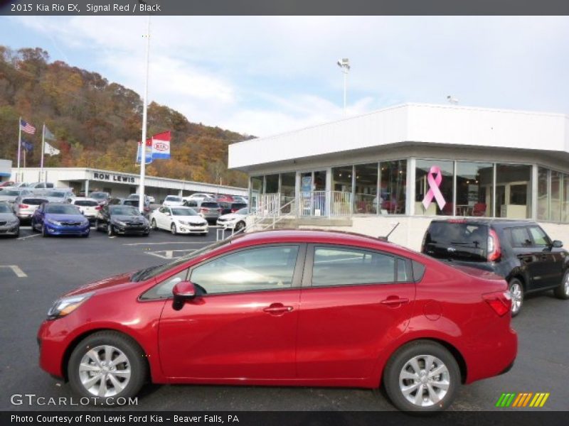 Signal Red / Black 2015 Kia Rio EX