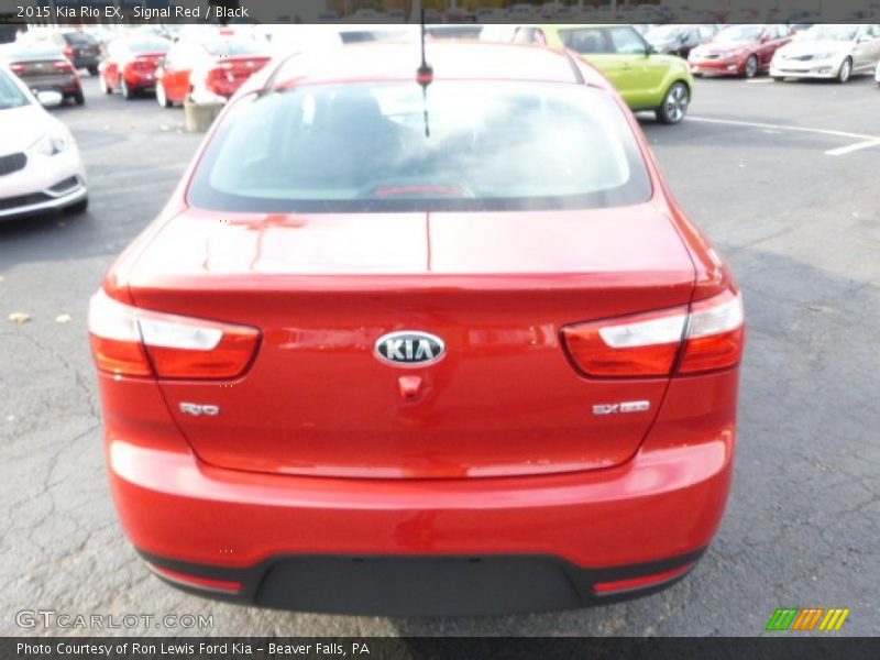 Signal Red / Black 2015 Kia Rio EX